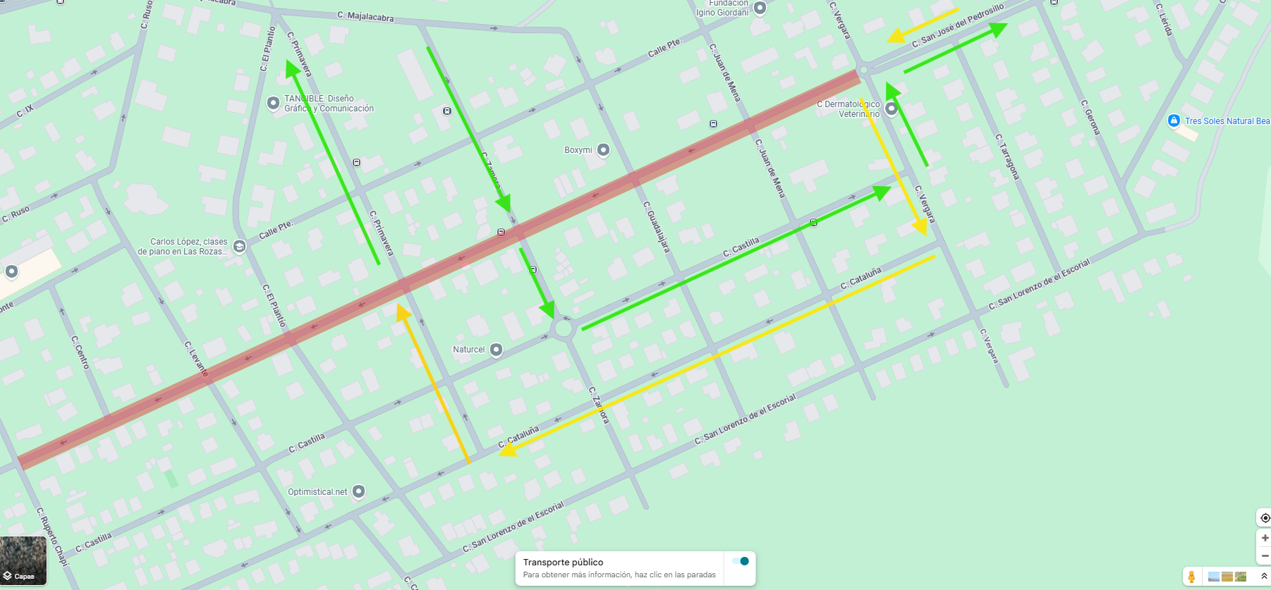 Cortes al tráfico por obras c/ San José del Pedrosillo del 12 al 25 de marzo