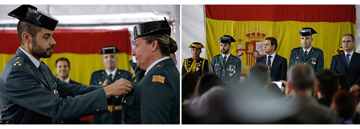 De la Uz entregó condecoraciones y diplomas en los actos del Día de la Hispanidad en el Acuartelamiento de la Guardia Civil