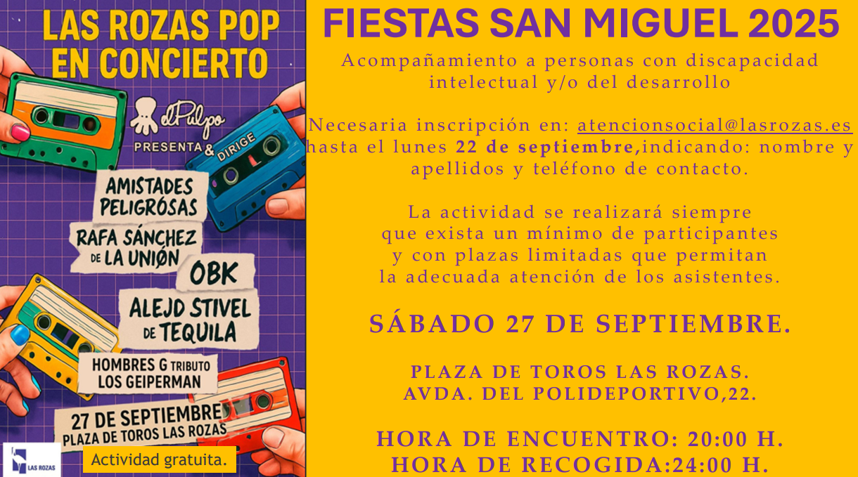 ACOMPAÑAMIENTO FIESTAS DE SAN MIGUEL 2025