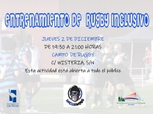 ENTRENAMIENTO DE RUGBY INCLUSIVO. DIA INTERNACIONAL DE LAS PERSONAS  CON DISCAPACIDAD