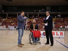 De la Uz participó en la presentación de la nueva temporada del Club de Baloncesto Las Rozas con más de 500 jugadores