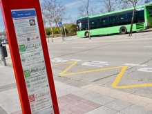 Nueva cabecera de la línea 626 en La Marazuela, junto al nuevo Centro deportivo y Cultural