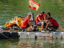 Comienzan los trabajos para recuperar la estatua de los cormoranes de Molino de la Hoz